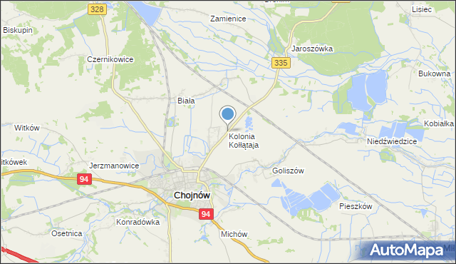 mapa Kolonia Kołłątaja, Kolonia Kołłątaja na mapie Targeo